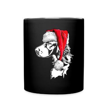 Père Noël Setter Chiens de Noël Wilsigns - Mug uni - noir - Devant