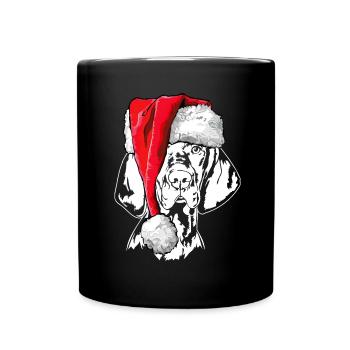 Santa Magyar Vizsla Christmas Dogs Wilsigns - Full Colour Mug - black - Front
