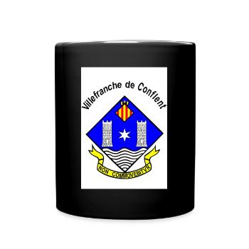 Wappen Villefranche de Conflent Blau - Tasse einfarbig - Schwarz - Vorne