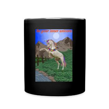 La licorne est magique - Mug uni - noir - Devant