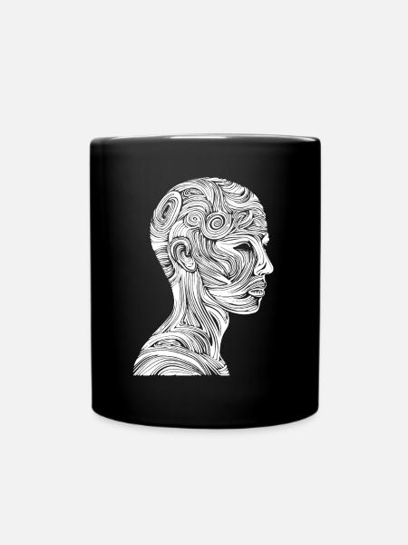 Dessin abstrait d’une personne - Mug uni - noir