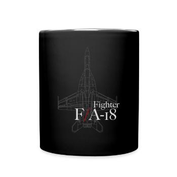 Hornet F/A-18 - Full Colour Mug - black - Front