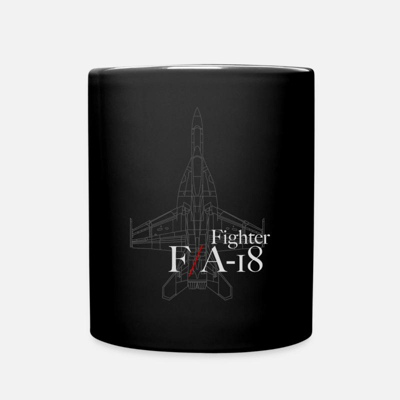 Hornet F/A-18 - Tasse einfarbig - Schwarz