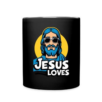 Jésus t’aime - Cooles Jesus Design - Mug uni - noir - Devant