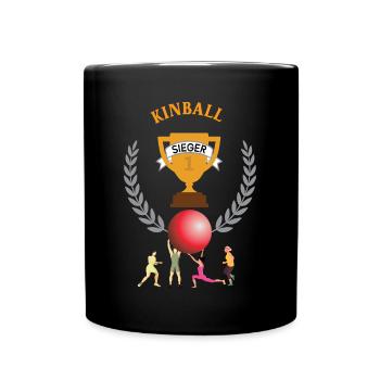 Kinball Sieger Gewinner Turnier Meisterschaft - Tasse einfarbig - Schwarz - Vorne