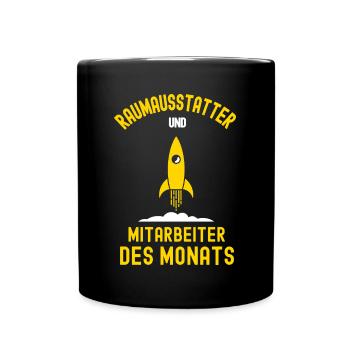 Raumausstatter Mitarbeiter des Monats Dekorateur - Tasse einfarbig - Schwarz - Vorne