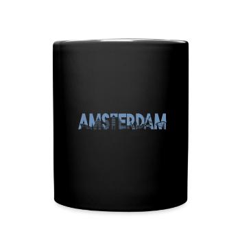 Amsterdam Skyline Silhouette – Urban - Full Colour Mug - black - Front