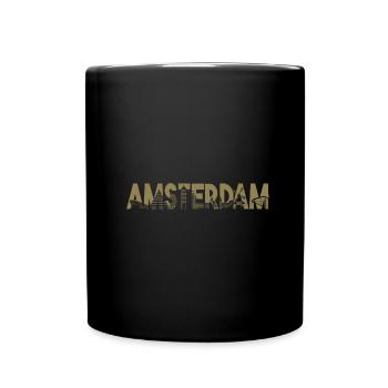 Amsterdam Skyline Silhouette – Urban - Full Colour Mug - black - Front