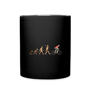 Evolution Radfahrer Fahrradfahrer Bike Geschenk - Tasse einfarbig - Schwarz - Vorne