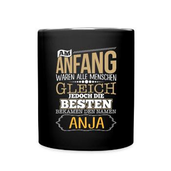 ANJA - die Besten - Tasse einfarbig - Schwarz - Vorne