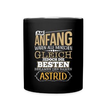ASTRID - die Besten - Tasse einfarbig - Schwarz - Vorne