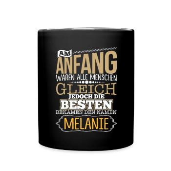 MELANIE - die Besten - Tasse einfarbig - Schwarz - Vorne
