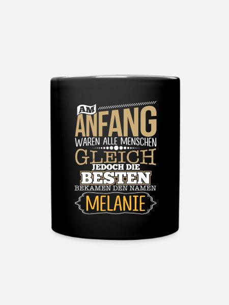 MELANIE - die Besten - Tasse einfarbig - Schwarz
