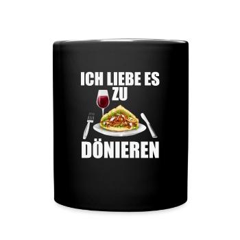 Dönieren - Tasse einfarbig - Schwarz - Vorne