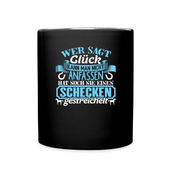 SCHECKEN - Glück zum anfassen - Tasse einfarbig - Schwarz - Vorne