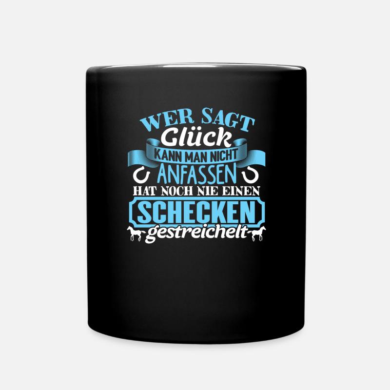 SCHECKEN - Glück zum anfassen - Tasse einfarbig - Schwarz