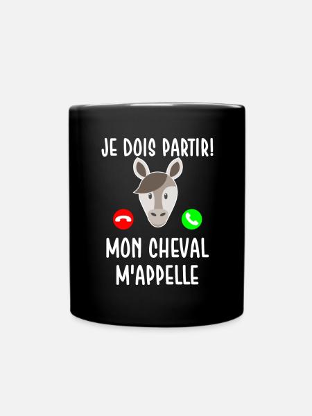 Mon cheval m'appelle - Mug uni - noir