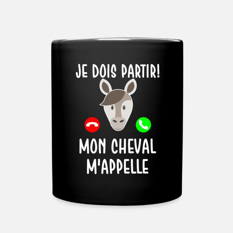 Mon cheval m'appelle - Mug uni - noir