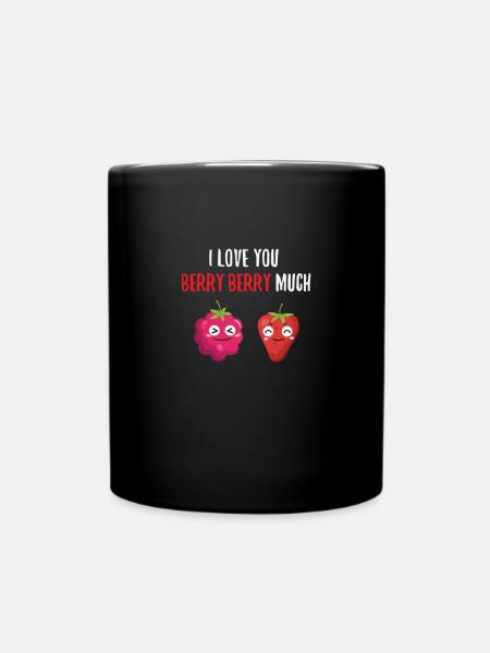 Fruits Berry Shirt Je t’aime Berry Berry Beaucoup - Mug uni - noir
