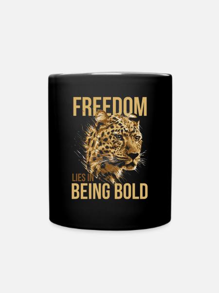 Leopard - Tasse einfarbig - Schwarz