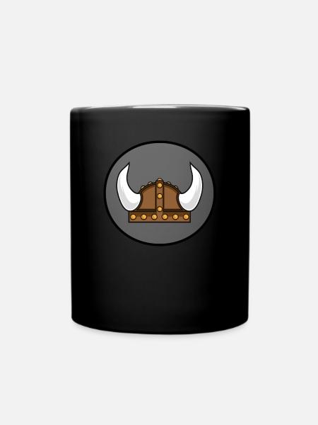 Wikinger Helm im Kreis - Tasse einfarbig - Schwarz