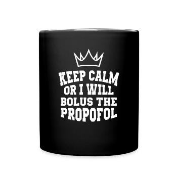 Gardez votre calme chemise d'infirmière anesthésie ITS - Mug uni - noir - Devant