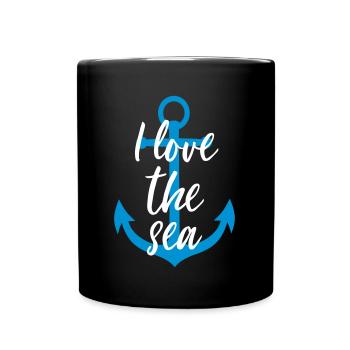 I Love the Sea Anchor - Full Colour Mug - black - Front