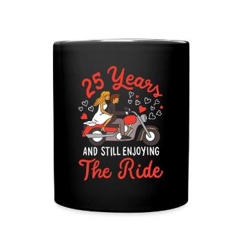 25e anniversaire de mariage 25 ans, profitant de la - Mug uni - noir - Devant
