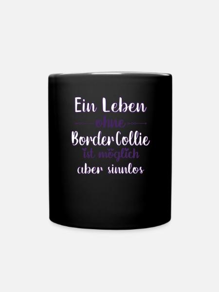 Border Collie - Tasse einfarbig - Schwarz