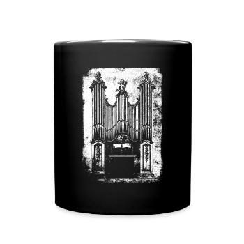 Orgel Organist Kirchenorgel - Tasse einfarbig - Schwarz - Vorne