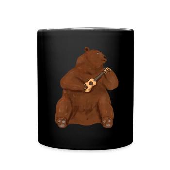 Ukulélé - Mug uni - noir - Devant