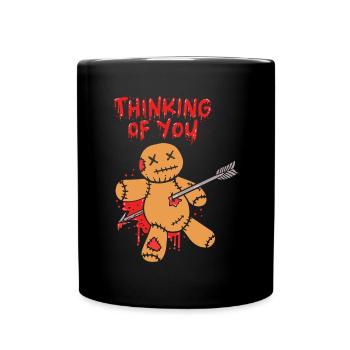 Penser à toi Anti Valentine Day Lui offrir Elle - Mug uni - noir - Devant