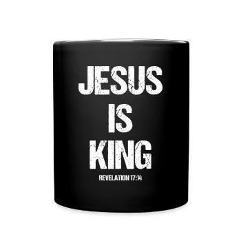 Jésus est le roi chrétien catholique motivateur - Mug uni - noir - Devant