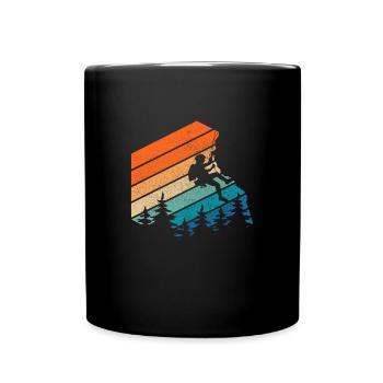 Klettern Bouldern Bergsteigen Geschenk - Tasse einfarbig - Schwarz - Vorne