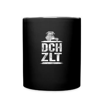 Dachzelt Camping Autozelt Abenteuer Dachzelten - Tasse einfarbig - Schwarz - Vorne