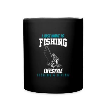Fishing Lifestyle - Mug uni - noir - Devant