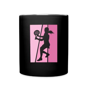 Joueur de padel Padel Tennis Girl - Mug uni - noir - Devant