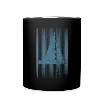 Katamaran Segelboot Schiff - Tasse einfarbig - Schwarz - Vorne