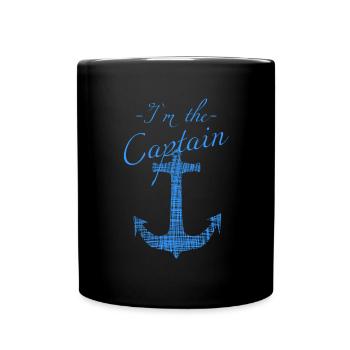 sailing captain - Tasse einfarbig - Schwarz - Vorne