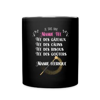 Mamie Fée Humour Grand-mère - Mug uni - noir - Devant