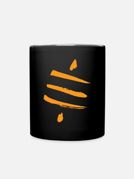 Retro Bitcoin Crypto Satoshi's Symbol 21 - Full Colour Mug - black