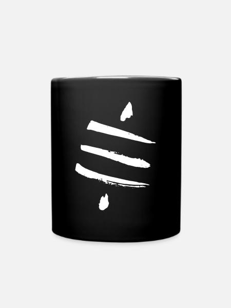 Retro Bitcoin Crypto Satoshi's Symbol 21 - Full Colour Mug - black