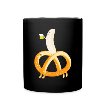 Pretzel, Weißwurst, Bier Team - Mug uni - noir - Devant