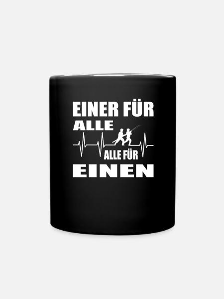 Feuerwehr - Tasse einfarbig - Schwarz