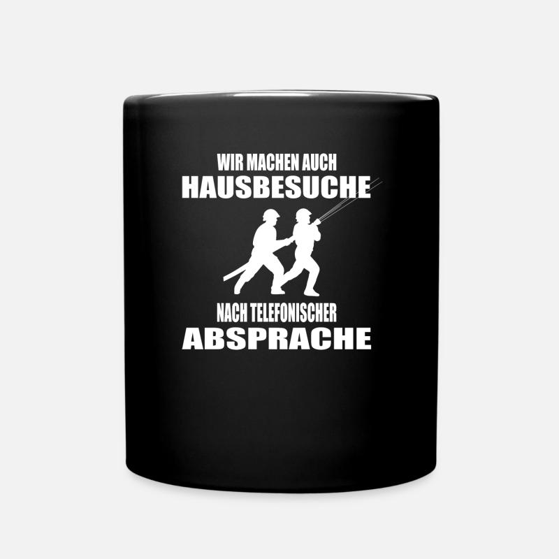 Feuerwehr - Tasse einfarbig - Schwarz