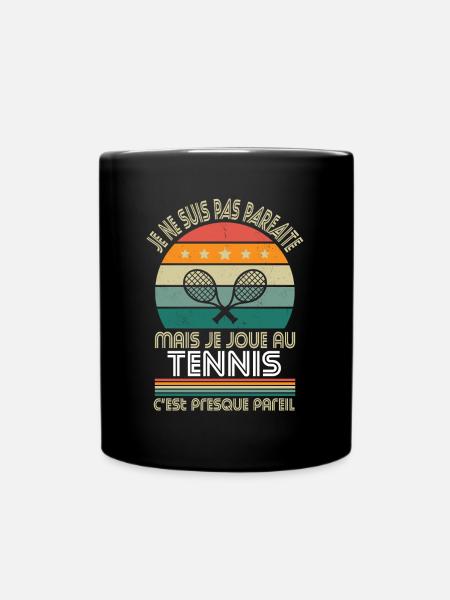 Je ne suis pas parfaite mais je joue au tennis - Mug uni - noir