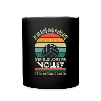 Je ne suis pas parfaite mais je joue au volley - Mug uni - noir - Devant