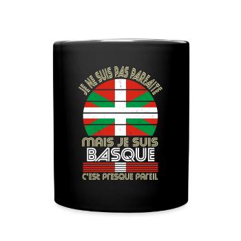Je ne suis pas parfaite mais je suis Basque - Mug uni - noir - Devant