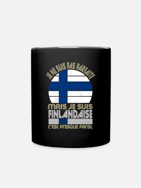 Je ne suis pas parfaite mais je suis Finlandaise - Mug uni - noir