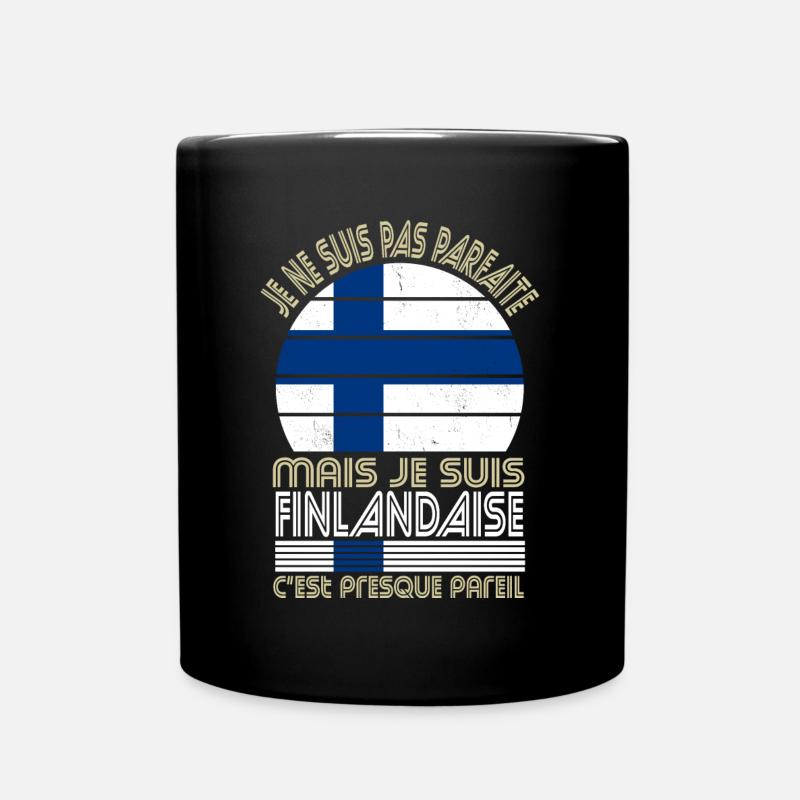 Je ne suis pas parfaite mais je suis Finlandaise - Mug uni - noir